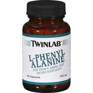  Аминокислота Twinlab L-Phenylalanine (500 мг / 60 капс), фото 1 