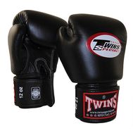  Перчатки боксерские Twins BGVL-3 для муай-тай (черные) 14 oz, фото 1 
