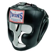  Шлем боксерский Twins HGL-6 (кожа, черный, размер L), фото 1 