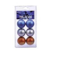  Мячи Lion Glossy (металлик 3 цвета) 6 шт, фото 1 