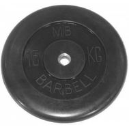  Диск обрезиненный 15 кг Barbell Atlet (чёрный, 31 мм), фото 1 