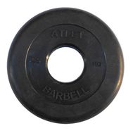  Диск обрезиненный 2,5 кг Barbell Atlet (чёрный, 51 мм), фото 1 