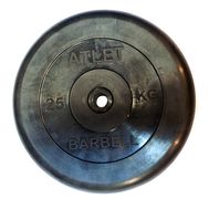  Диск обрезиненный 25 кг Barbell Atlet (чёрный, 26 мм), фото 1 
