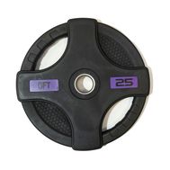 Диск олимпийский обрезиненный черный с двумя хватам Original FitTools 25 кг, фото 1 