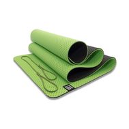  Мат для йоги Original FitTool 6 мм двухслойный перфорированный зеленый, фото 1 