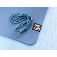  Мат для йоги Original FitTool 6 мм двухслойный темно-синий/светло-синий, фото 1 