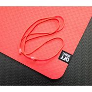  Мат для йоги Original FitTool 6 мм двухслойный красный-черный, фото 1 