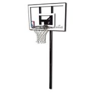  Баскетбольная стационарная стойка, поликарбонат Spalding 44 " Silver In-Ground, фото 1 