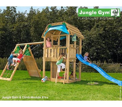  Игровой комплекс Jungle Gym Barn + Climb Module Xtra, фото 1 