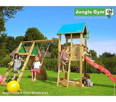  Игровой комплекс Jungle Gym Jungle Castle + Climb Module Xtra, фото 1 