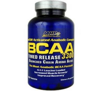  BCAA аминокислота Mhp Bcaa 3300 (120 капс), фото 1 