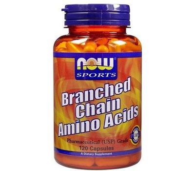  BCAA аминокислота Now sports Branched Chain Amino Acids (120 капс), фото 1 