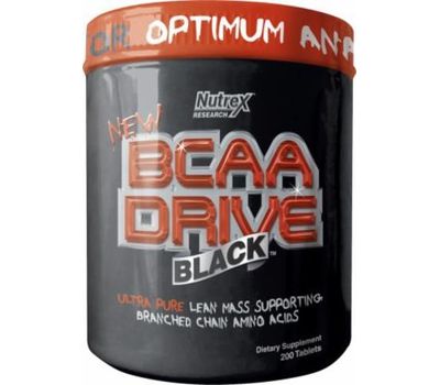  BCAA аминокислота Nutrex Bcaa Drive Black (200 таб), фото 1 