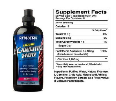  L-Карнитин Dymatize L-Carnitine 1100 Liquid (473 мл), фото 1 