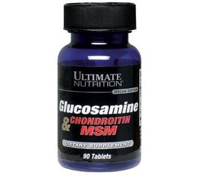  Средство для суставов и связок Ultimate Nutrition Glucosamine Chondroitin MSM (90 таб), фото 1 