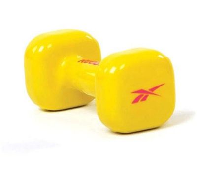  Гантель Reebok RAWT-11053YL Dumbbell Yellow (3 кг, желтая), фото 1 