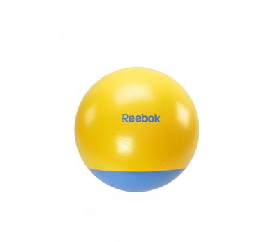  Гимнастический мяч Reebok RAB-40017CY двухцветный 75 см (голубой/желтый), фото 1 