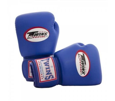  Перчатки боксерские Twins BGVL-3 для муай-тай (синие) 14 oz, фото 1 