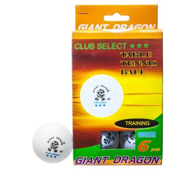  Комплект мячей для настольного тенниса Giant Dragon Club Select***, 6 шт./компл., фото 1 