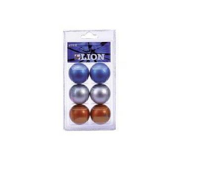  Мячи Lion Glossy (металлик 3 цвета) 6 шт, фото 1 