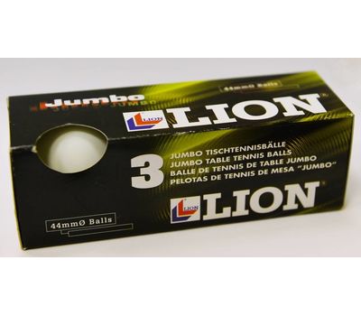  Мячи Lion Jumbo 3 шт 44 мм (белый), фото 1 
