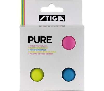  Мячи Stiga Pure 4 шт. (разноцветные), фото 1 