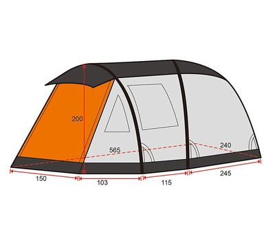  Надувная палатка Moose 2040E, фото 6 