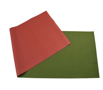  Коврик для йоги BodyGo (профессиональный красный/зеленый), фото 2 