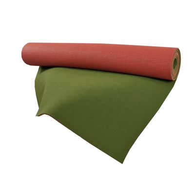  Коврик для йоги BodyGo (профессиональный красный/зеленый), фото 1 