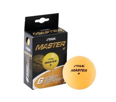  Мячи Stiga Master * 6 шт 40 мм (оранжевый), фото 1 