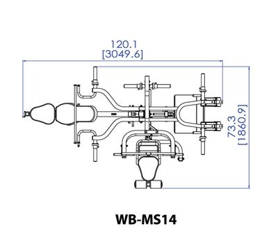  Мультисистема с силовой скамьей Powertec WB-MS14 (цвет желтый), фото 14 