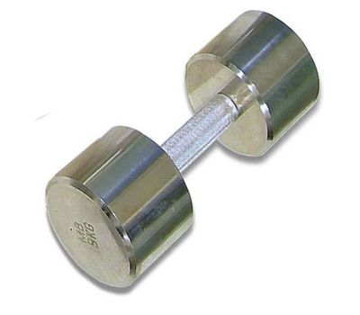  Гантель хромированная Barbell MB-FitM-9 для фитнеса 9 кг, фото 1 