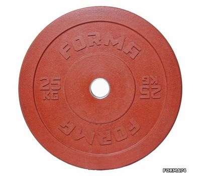  Диск бамперный 25 кг Forma (красный), фото 1 