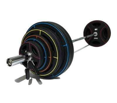  Штанга олимпийская 180 кг Original Fit.Tools FT-OLYSET-180 (диски-TPU), фото 1 