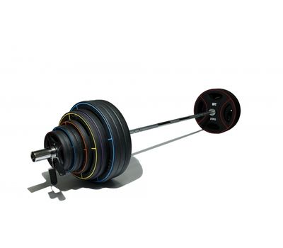  Штанга олимпийская 225 кг Original Fit.Tools FT-OLYSET-225 (диски-TPU), фото 1 