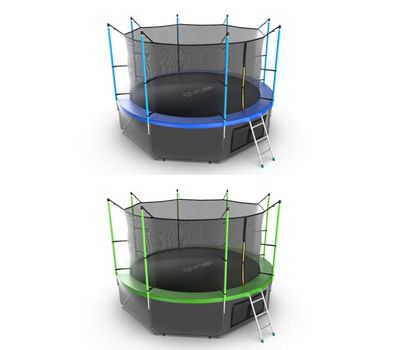  Батут Evo Jump Internal 12ft Lower Net (Зеленый / Синий), фото 1 
