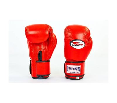  Перчатки боксерские Twins BGVL-3 для муай-тай (красные) 10 oz, фото 2 