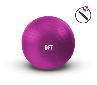  Гимнастический мяч Original FitTools 55 см фуксия, фото 1 