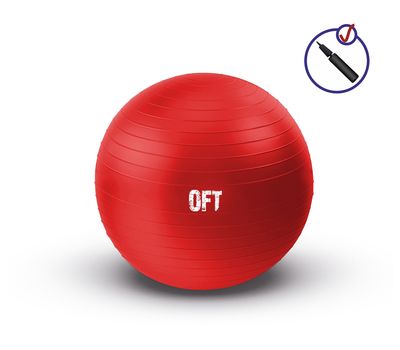  Гимнастический мяч Original FitTools 65 см красный, фото 1 