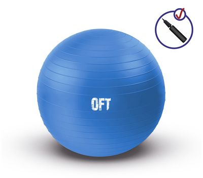  Гимнастический мяч Original FitTools 75 см синий, фото 1 